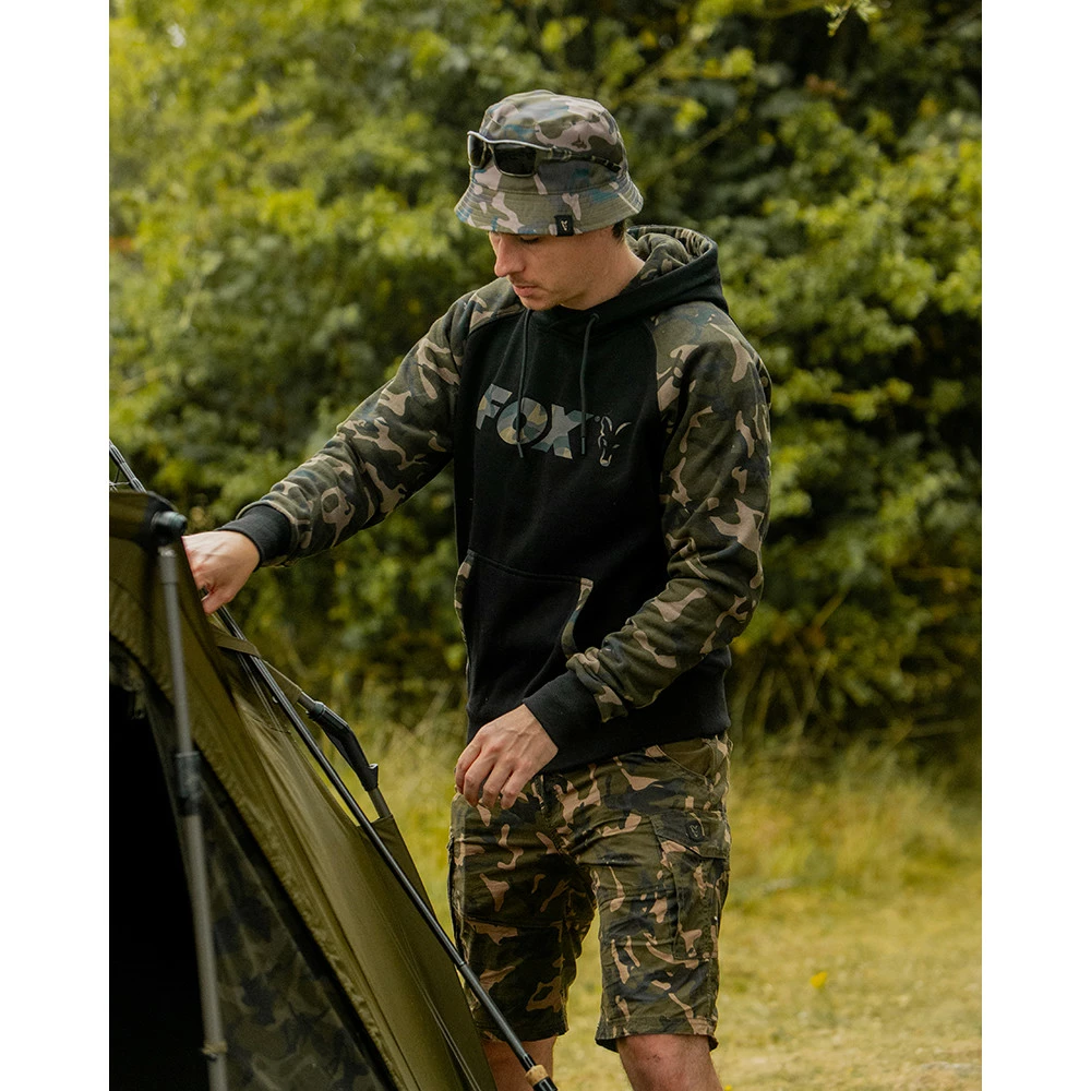Sweat Fox Black & Camo Raglan Hoody 8 Sweat Fox Black & Camo Raglan Hoody – Image 6